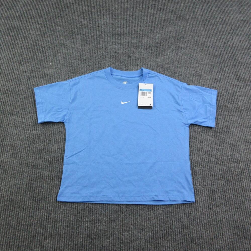 Nike Shirt Unisex Kids M Blue The Nike Tee Short Sleeve 100% Cotton NWT
